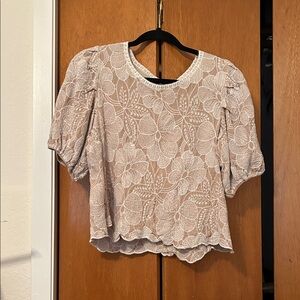Solitaire Lace Floral Blouse - Cream